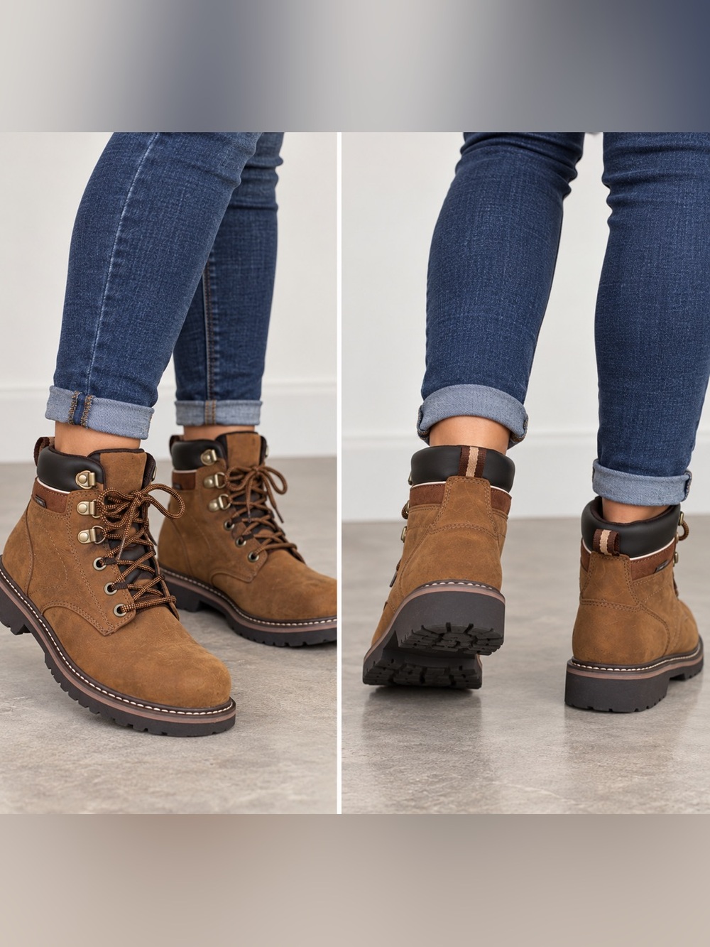 Brazos Bricen Women’s 9 M Brown Leather Steel Toe EH Slip Resistant Work Boots